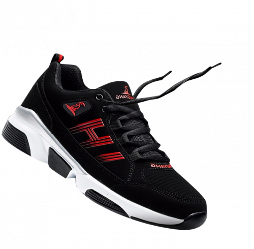 black and red sports shoes, men casual shoes, men fashion transparent png