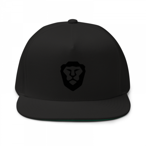 black men hat with black brave branding