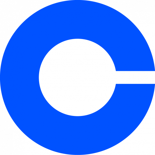 coinbase brand logo icon blue transparent free png