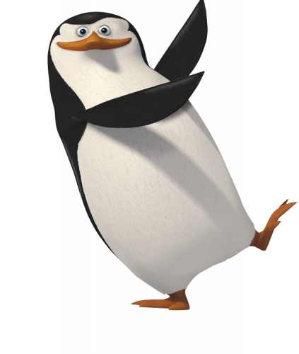 funny cartoon penguin dancing