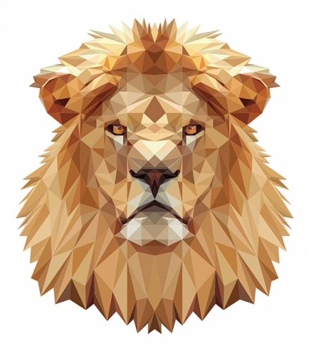 lion head cross stitch artwork