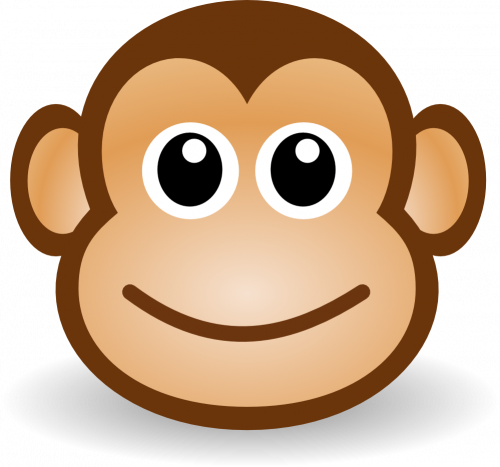 monkey head clipart artwork