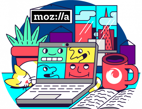 remote work illustration graphics from mozilla